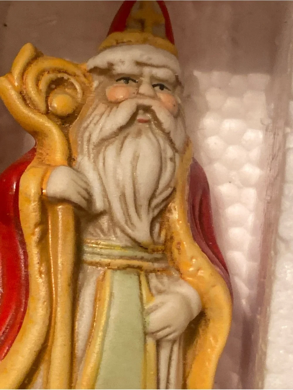Vintage-Style Holiday set of 12 Santas from Around the world Ceramic colorful